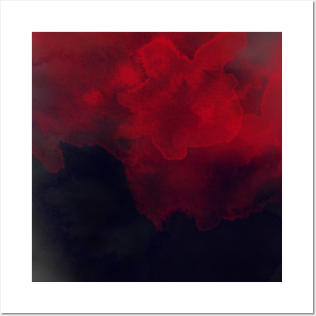 Red and Black smoke Wall Art by InspirationalDesign